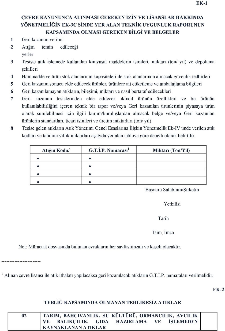 alınacak güvenlik tedbirleri 5 Geri kazanım sonucu elde edilecek ürünler, ürünlere ait etiketleme ve ambalajlama bilgileri 6 Geri kazanılamayan atıkların, bileşimi, miktarı ve nasıl bertaraf