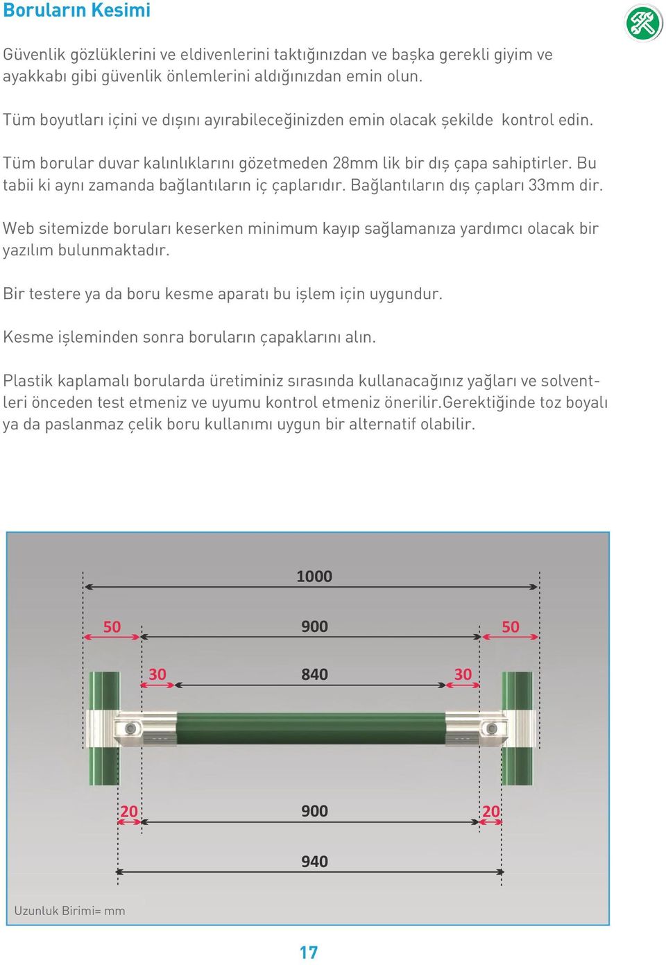 Tüm Check boyutları all dimensions içini ve carefully, dışını ayırabileceğinizden making sure that you emin have olacak distinguished şekilde between kontrol edin. inner and outer dimensions.