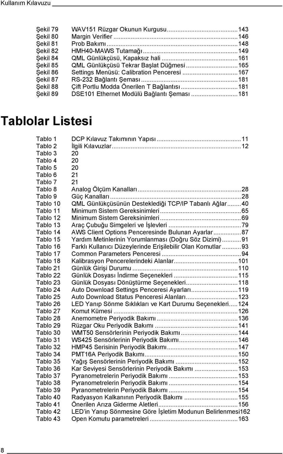 ..181 Şekil 89 DSE101 Ethernet Modülü Bağlantı Şeması...181 Tablolar Listesi Tablo 1 DCP Kılavuz Takımının Yapısı...11 Tablo 2 İlgili Kılavuzlar.