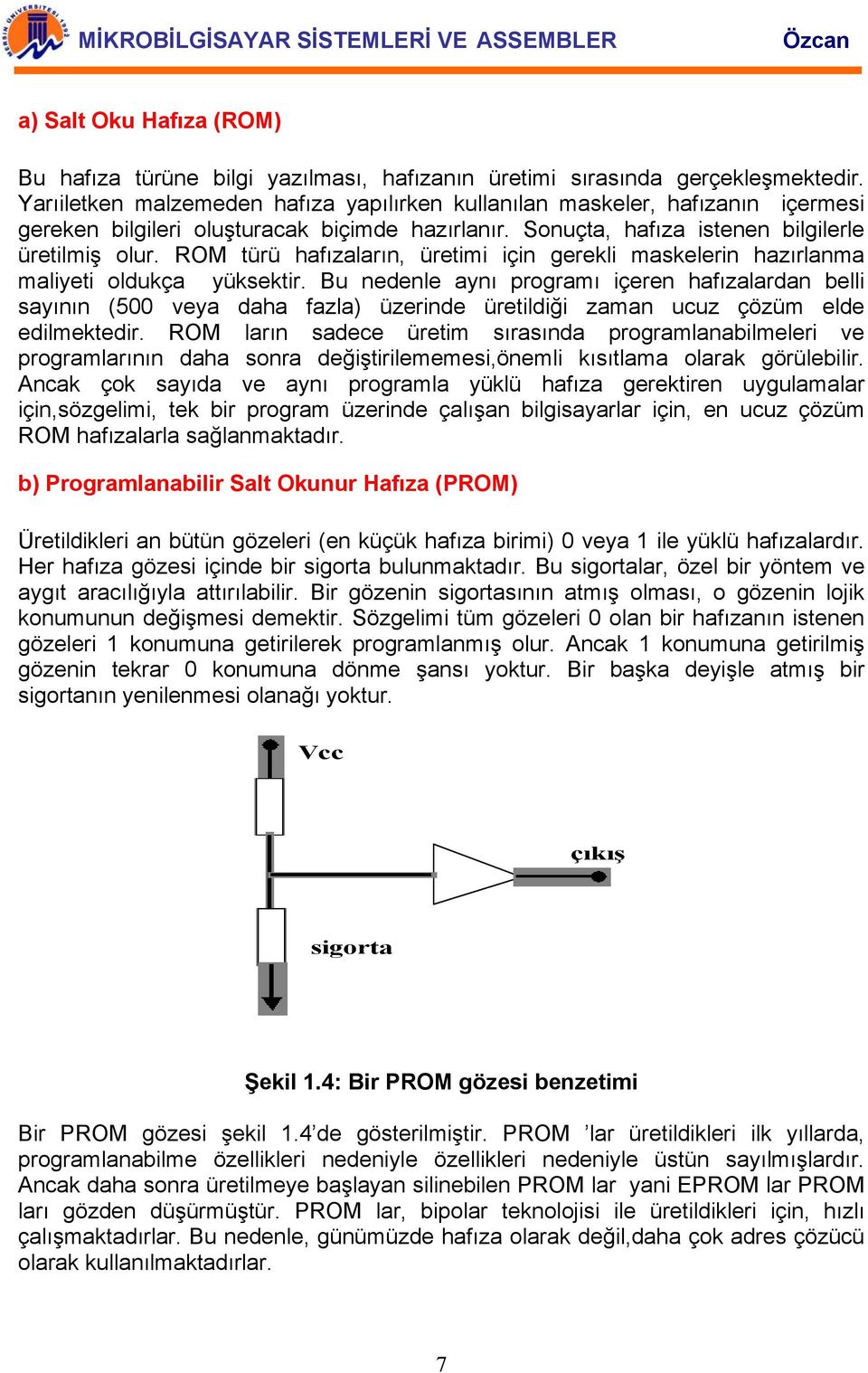 ROM türü hafızaların, üretimi için gerekli maskelerin hazırlanma maliyeti oldukça yüksektir.