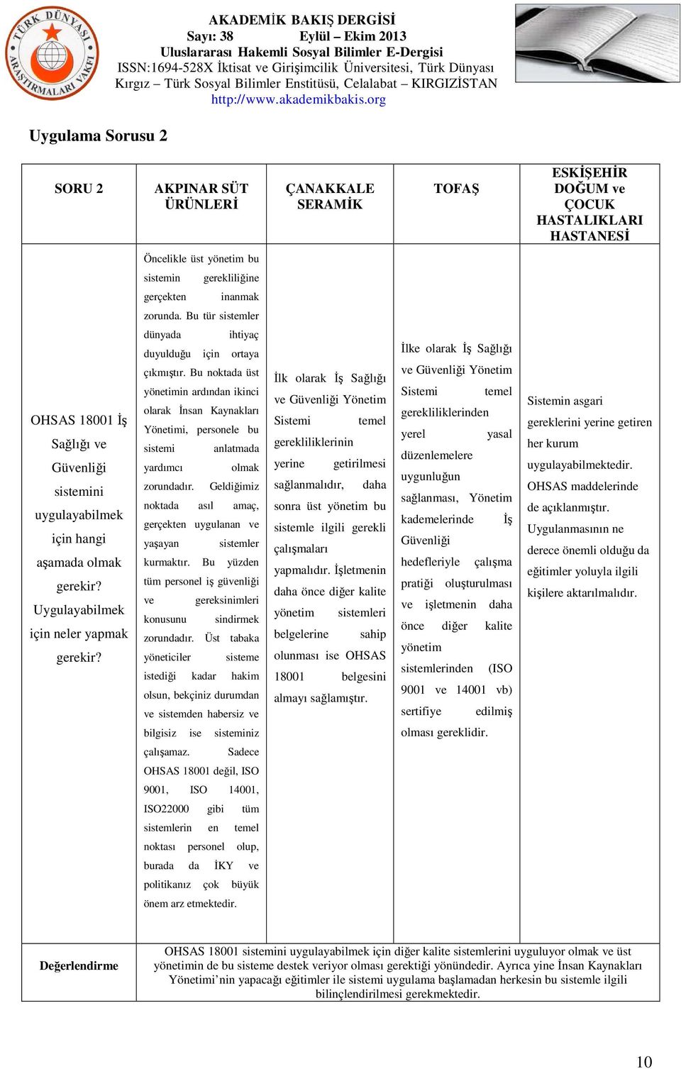 dünyada ihtiyaç duyulduğu için ortaya çıkmıştır. Bu noktada üst yönetimin ardından ikinci olarak İnsan Kaynakları Yönetimi, personele bu sistemi yardımcı zorundadır.