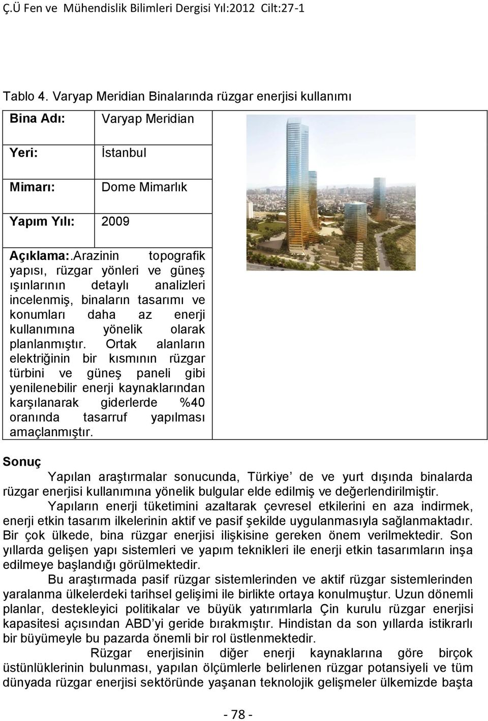 Ortak alanların elektriğinin bir kısmının rüzgar türbini ve güneş paneli gibi yenilenebilir enerji kaynaklarından karşılanarak giderlerde %40 oranında tasarruf yapılması amaçlanmıştır.