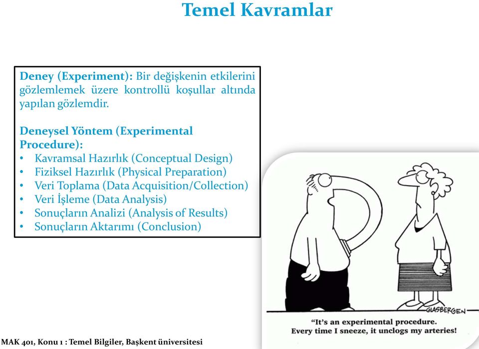 Deneysel Yöntem (Experimental Procedure): Kavramsal Hazırlık (Conceptual Design) Fiziksel Hazırlık (Physical