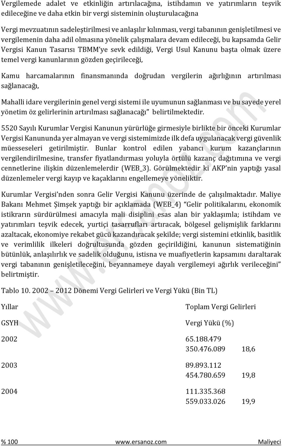 başta olmak üzere temel vergi kanunlarının gözden geçirileceği, Kamu harcamalarının finansmanında doğrudan vergilerin ağırlığının artırılması sağlanacağı, Mahalli idare vergilerinin genel vergi