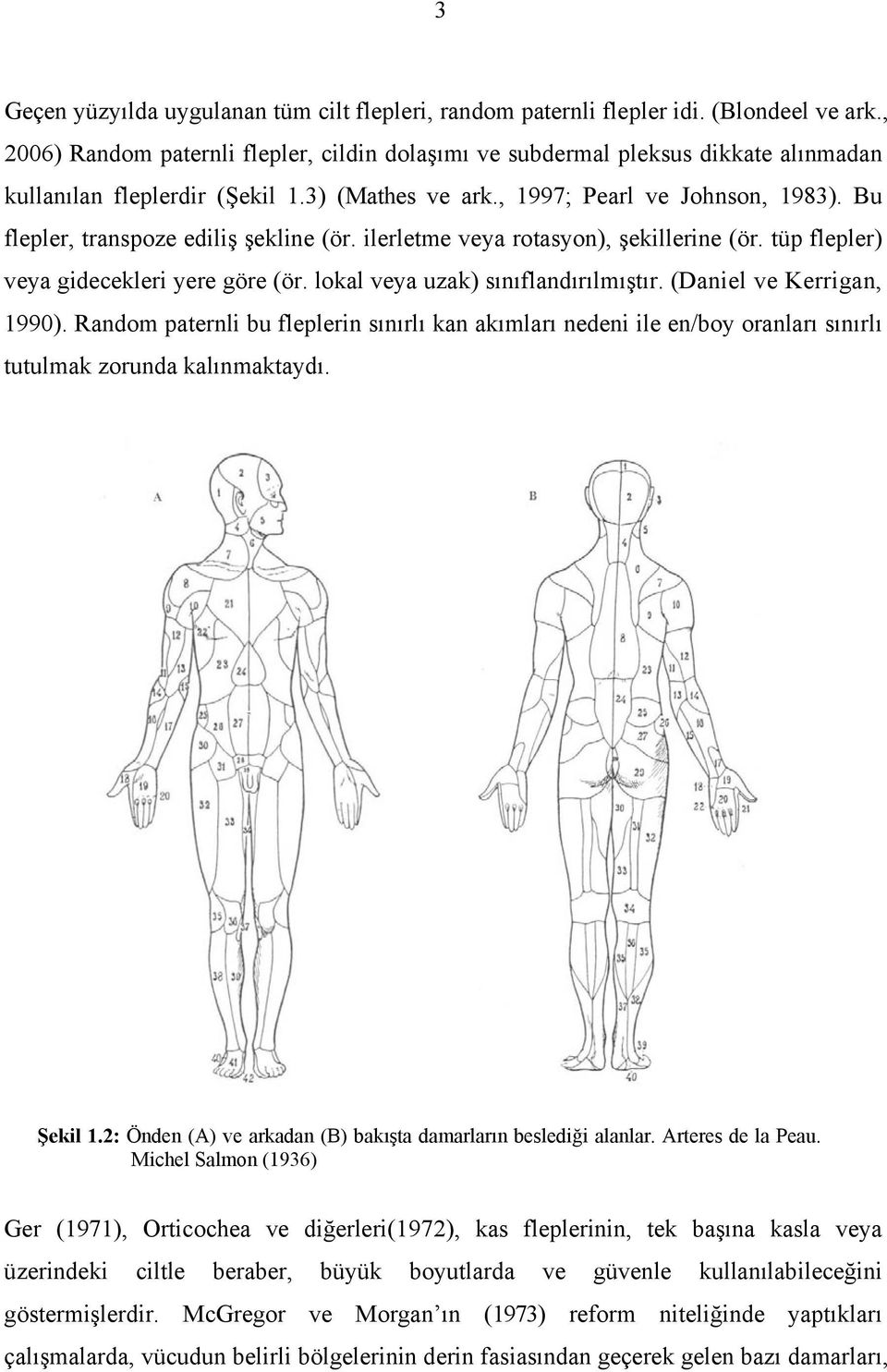 Bu flepler, transpoze ediliş şekline (ör. ilerletme veya rotasyon), şekillerine (ör. tüp flepler) veya gidecekleri yere göre (ör. lokal veya uzak) sınıflandırılmıştır. (Daniel ve Kerrigan, 1990).