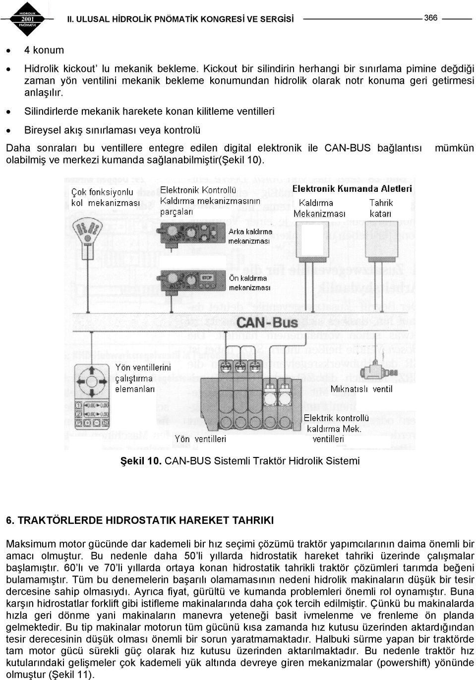 Silindirlerde mekanik harekete konan kilitleme ventilleri Bireysel akış sınırlaması veya kontrolü Daha sonraları bu ventillere entegre edilen digital elektronik ile CAN-BUS bağlantısı mümkün