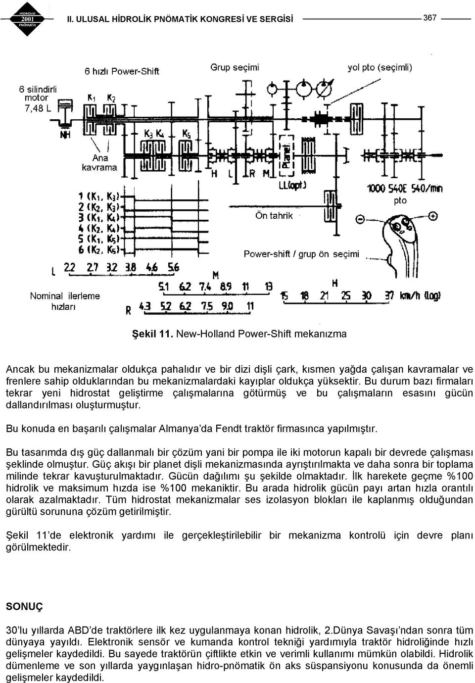 yüksektir. Bu durum bazı firmaları tekrar yeni hidrostat geliştirme çalışmalarına götürmüş ve bu çalışmaların esasını gücün dallandırılması oluşturmuştur.