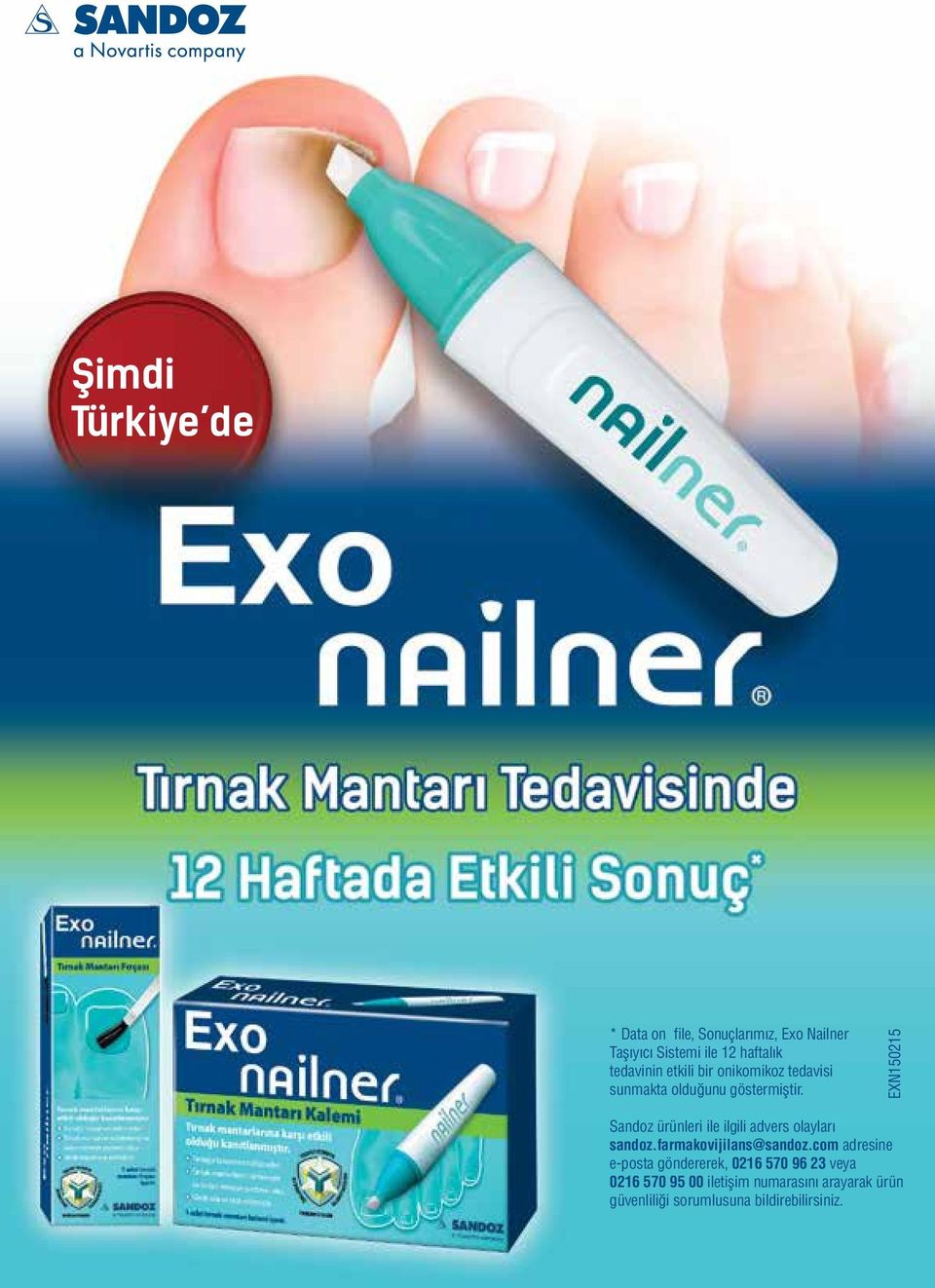 EXN150215 Sandoz ürünleri ile ilgili advers olayları sandoz.farmakovijilans@sandoz.