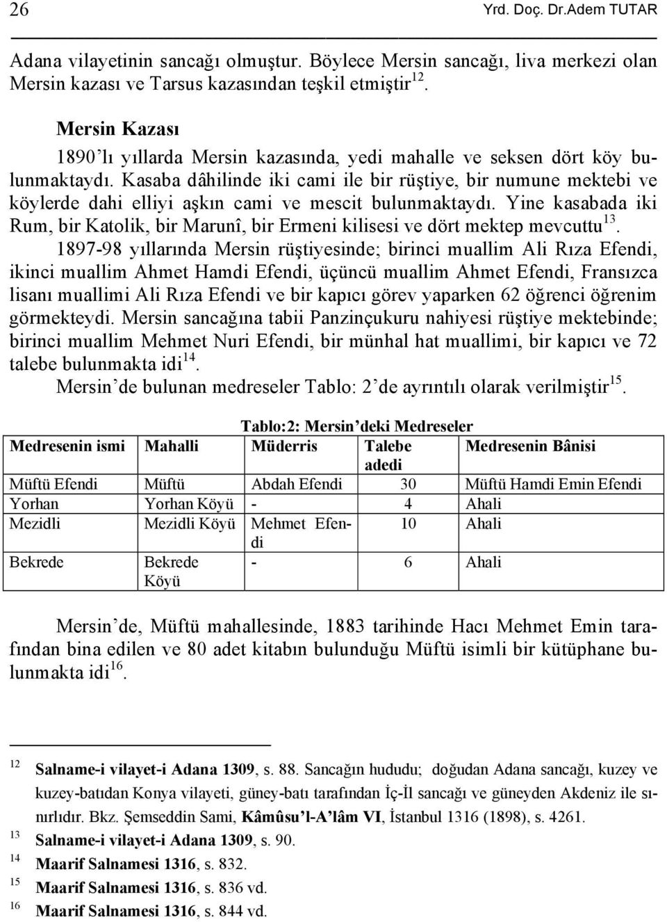 Kasaba dâhilinde iki cami ile bir rüştiye, bir numune mektebi ve köylerde dahi elliyi aşkın cami ve mescit bulunmaktaydı.