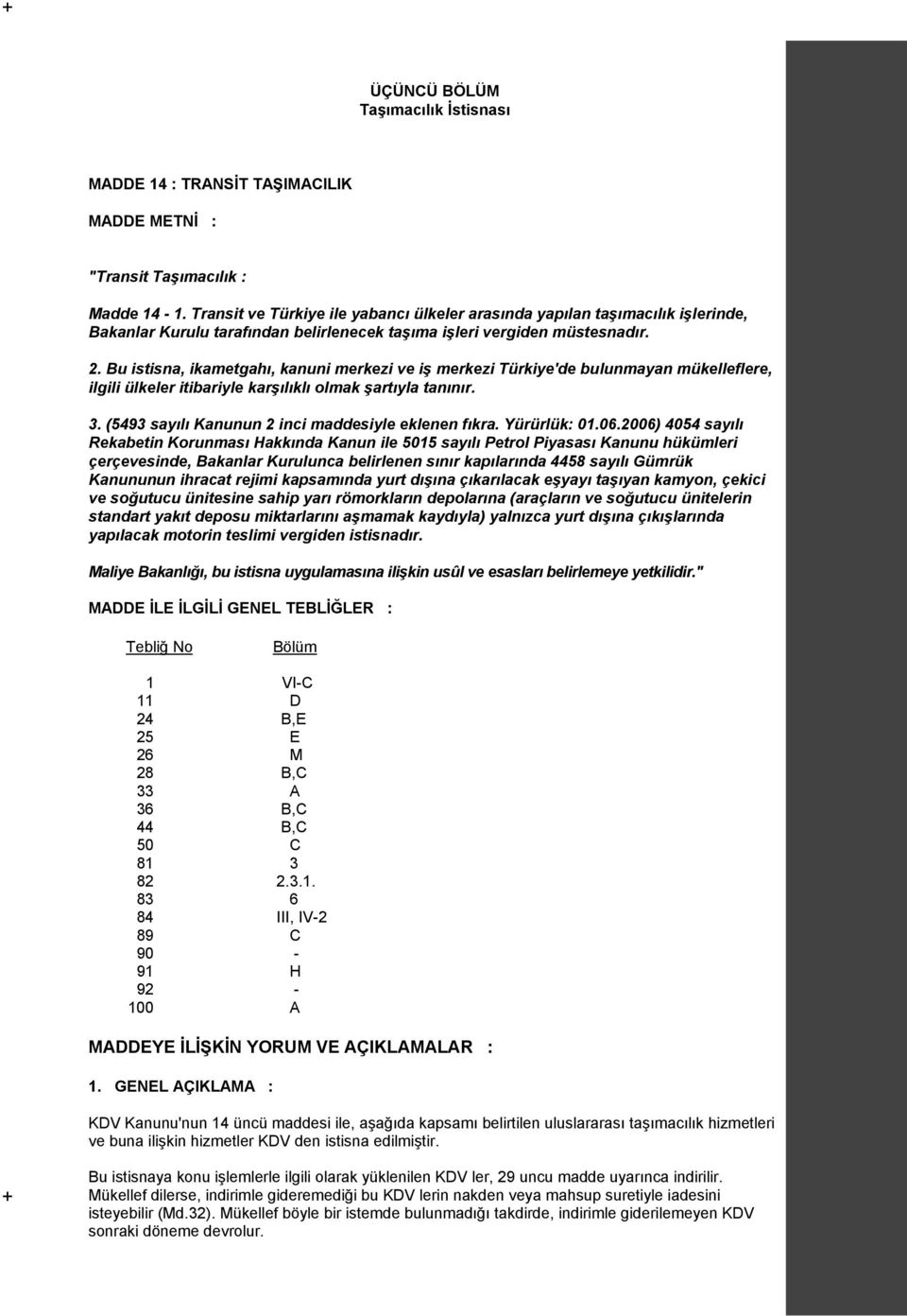 Bu istisna, ikametgahı, kanuni merkezi ve iş merkezi Türkiye'de bulunmayan mükelleflere, ilgili ülkeler itibariyle karşılıklı olmak şartıyla tanınır. 3.