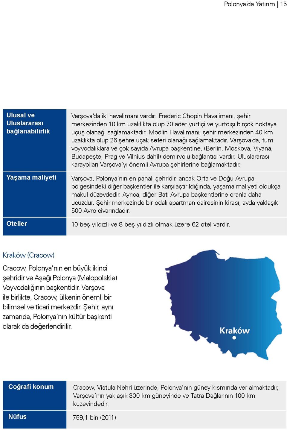 Varşova da, tüm voyvodalıklara ve çok sayıda Avrupa başkentine, (Berlin, Moskova, Viyana, Budapeşte, Prag ve Vilnius dahil) demiryolu bağlantısı vardır.