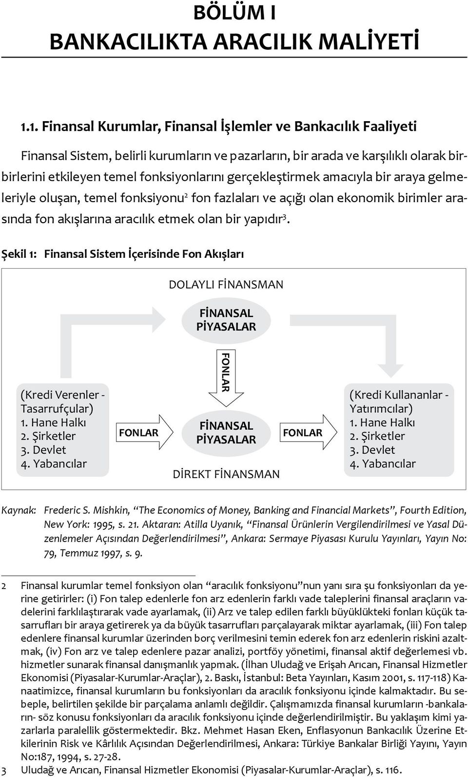 gerçekleştirmek amacıyla bir araya gelmeleriyle oluşan, temel fonksiyonu 2 fon fazlaları ve açığı olan ekonomik birimler arasında fon akışlarına aracılık etmek olan bir yapıdır 3.