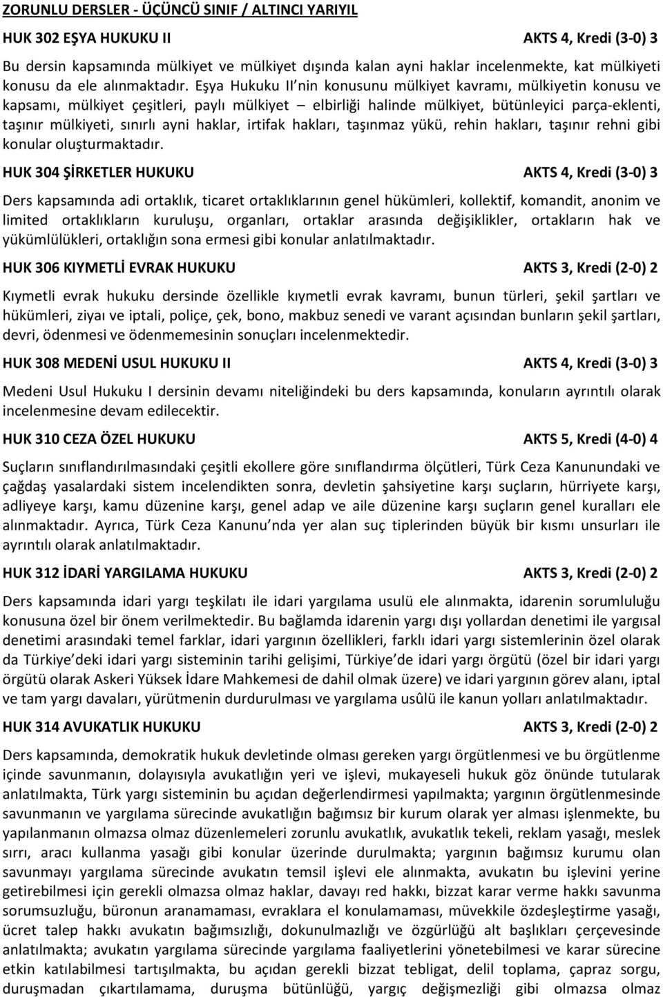 Eşya Hukuku II nin konusunu mülkiyet kavramı, mülkiyetin konusu ve kapsamı, mülkiyet çeşitleri, paylı mülkiyet elbirliği halinde mülkiyet, bütünleyici parça-eklenti, taşınır mülkiyeti, sınırlı ayni