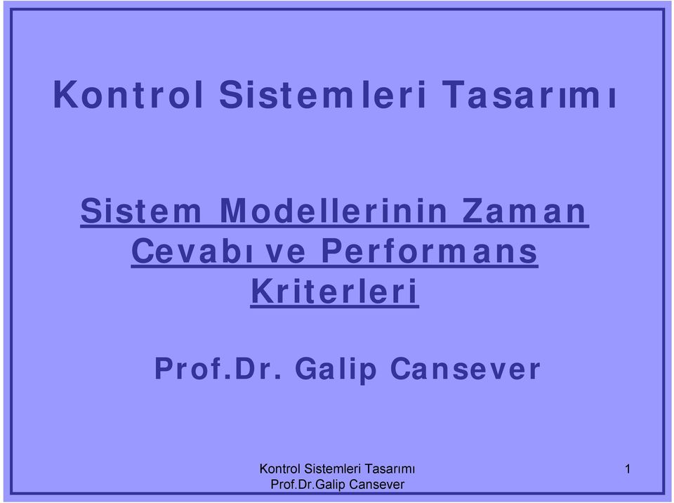 Krierleri Prof.Dr.