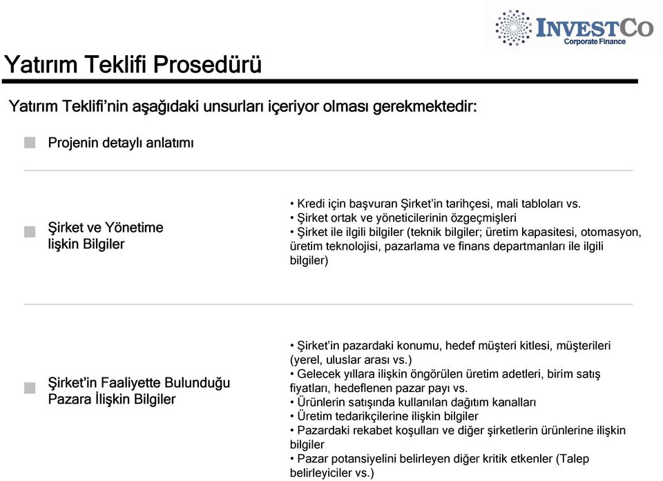 Şirket ortak ve yöneticilerinin özgeçmişleri Şirket ile ilgili bilgiler (teknik bilgiler; üretim kapasitesi, otomasyon, üretim teknolojisi, pazarlama ve finans departmanları ile ilgili bilgiler)