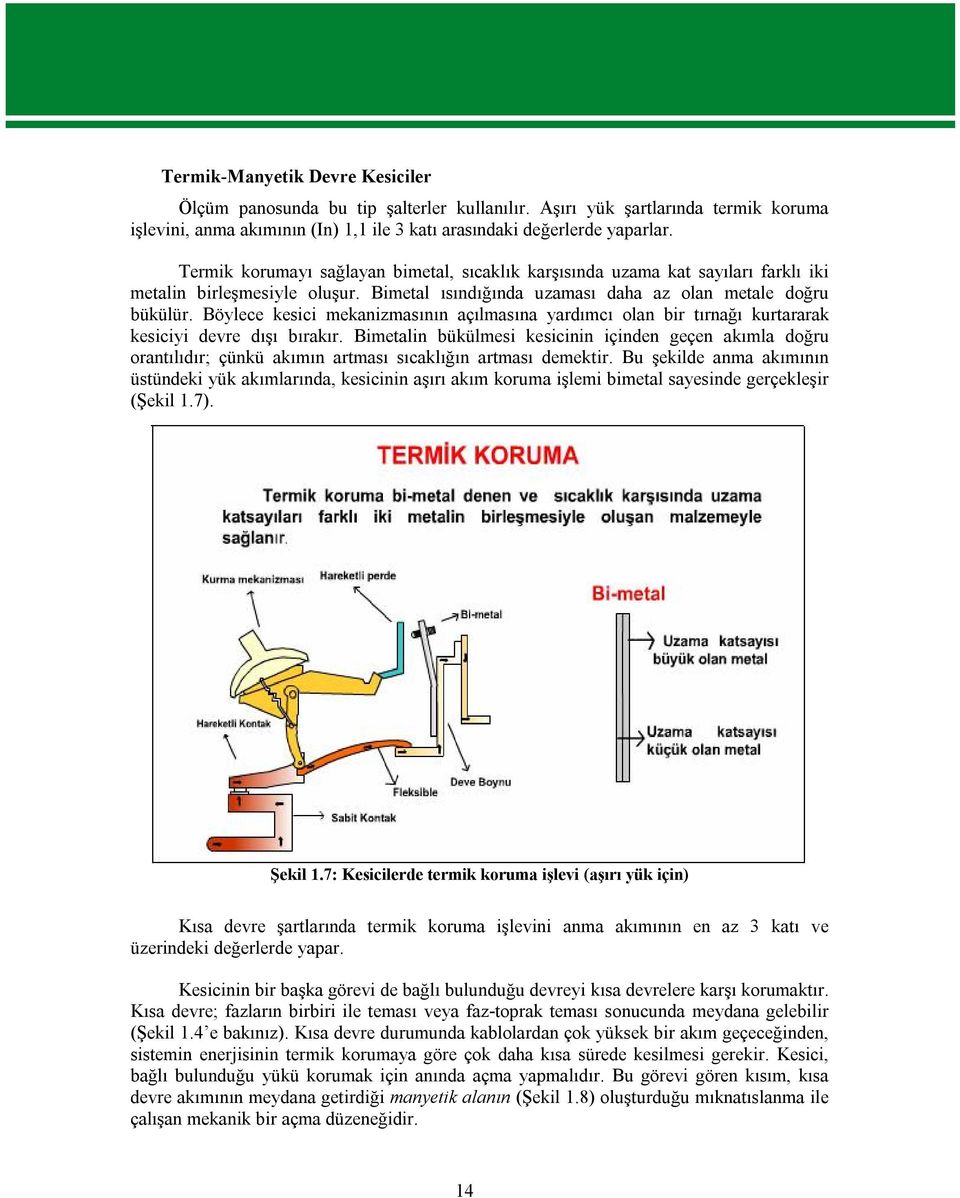 Böylece kesici mekanizmasının açılmasına yardımcı olan bir tırnağı kurtararak kesiciyi devre dışı bırakır.