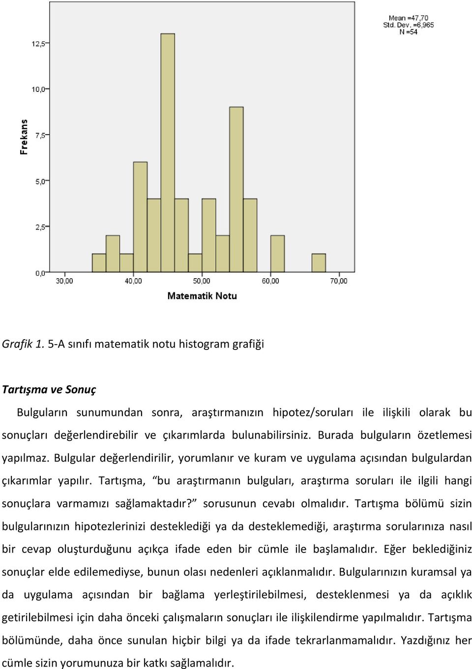 bulunabilirsiniz. Burada bulguların özetlemesi yapılmaz. Bulgular değerlendirilir, yorumlanır ve kuram ve uygulama açısından bulgulardan çıkarımlar yapılır.