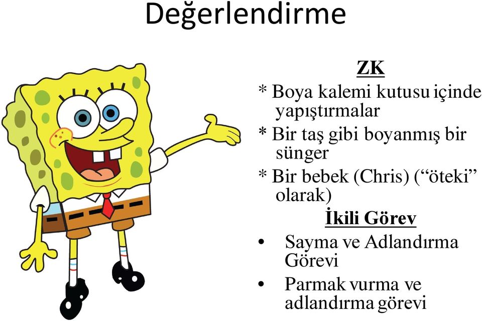 Bir bebek (Chris) ( öteki olarak) İkili Görev