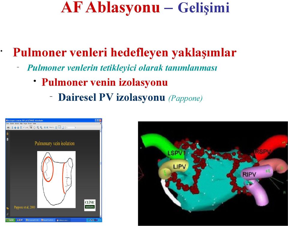 tetikleyici olarak tanımlanması Pulmoner