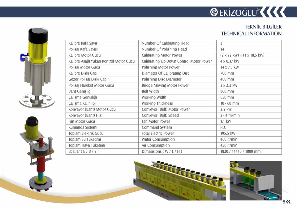 B / Y ) Number Of Calibrating Head Number Of Polishing Head Calibrating Motor Power Calibrating Up-Down Control Motor Power Polishing Motor Power Diameter Of Calibrating Disc Polishing Disc Diameter