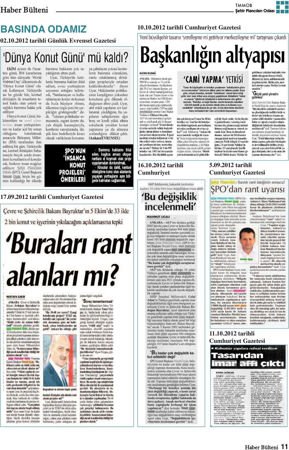 10.2012 tarihli Cumhuriyet Gazetesi 16.10.2012 tarihli Cumhuriyet 5.
