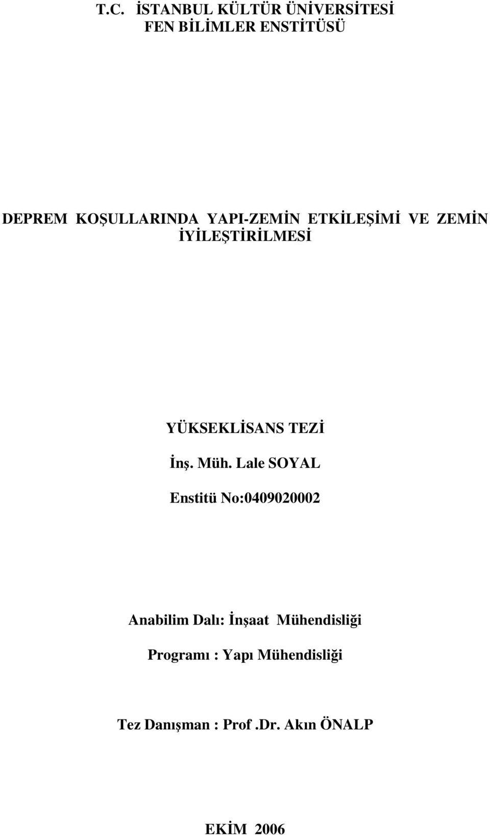 TEZİ İnş. Müh.