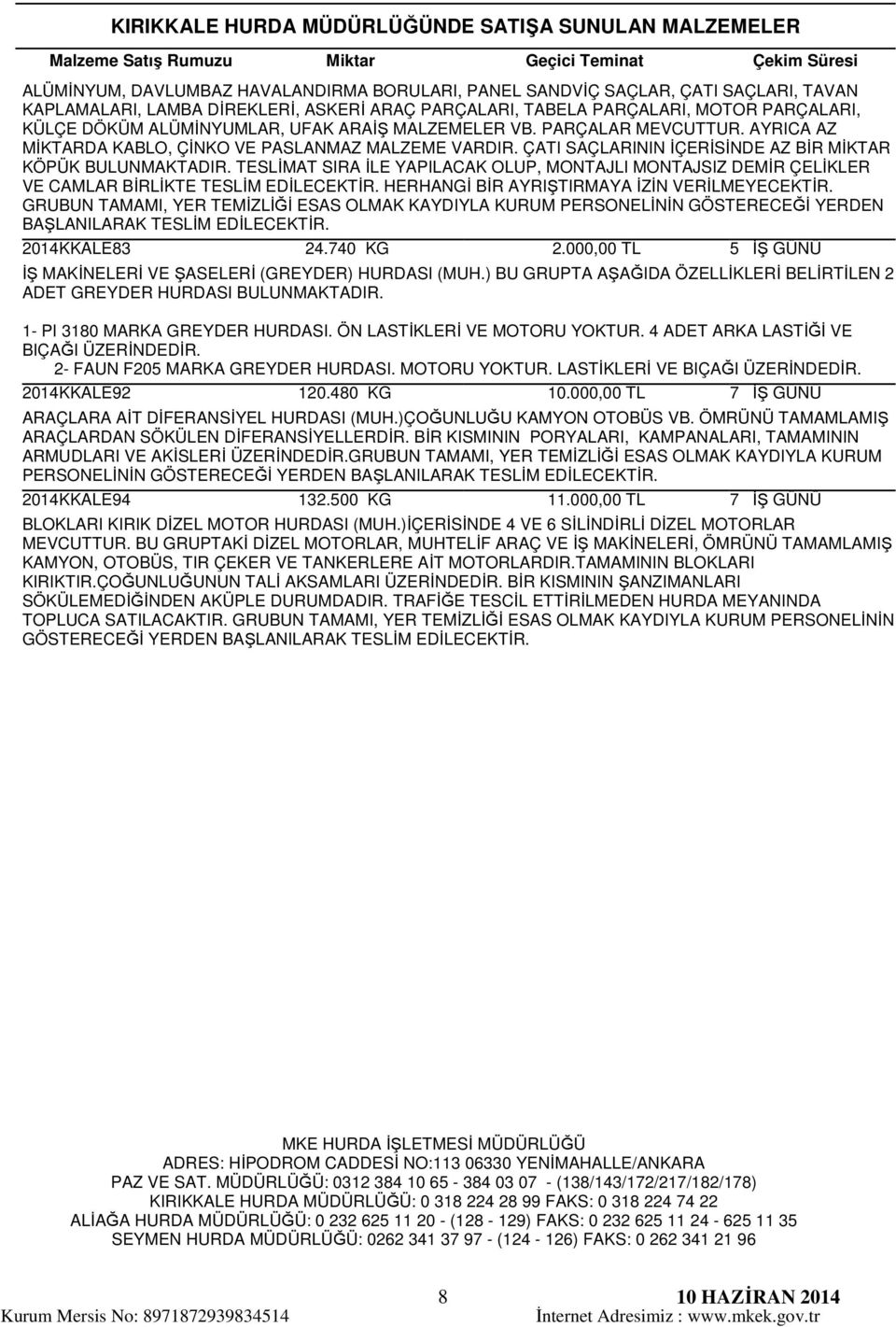 ÇATI SAÇLARININ İÇERİSİNDE AZ BİR MİKTAR KÖPÜK BULUNMAKTADIR. TESLİMAT SIRA İLE YAPILACAK OLUP, MONTAJLI MONTAJSIZ DEMİR ÇELİKLER VE CAMLAR BİRLİKTE HERHANGİ BİR AYRIŞTIRMAYA İZİN VERİLMEYECEKTİR.