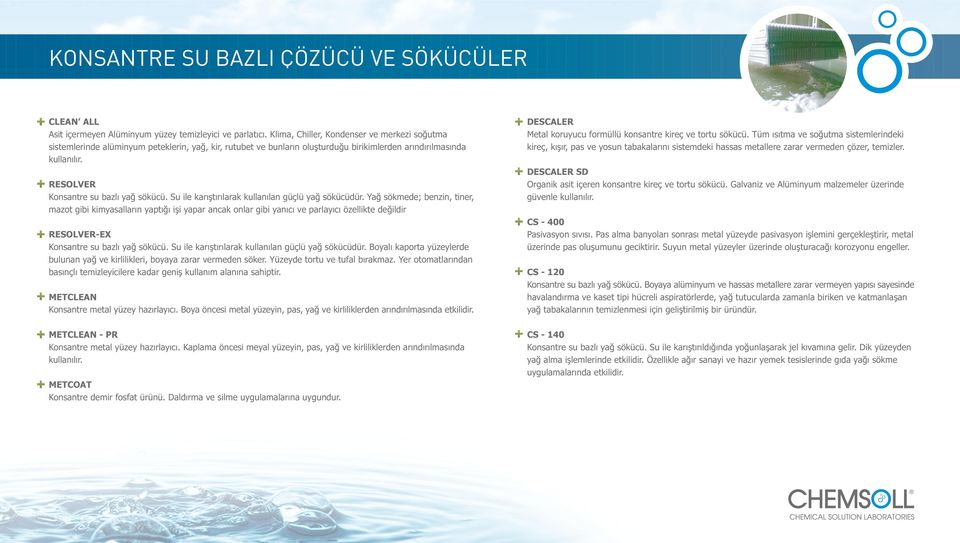 RESOLVER Konsantre su bazlý yað sökücü. Su ile karýþtýrýlarak kullanýlan güçlü yað sökücüdür.