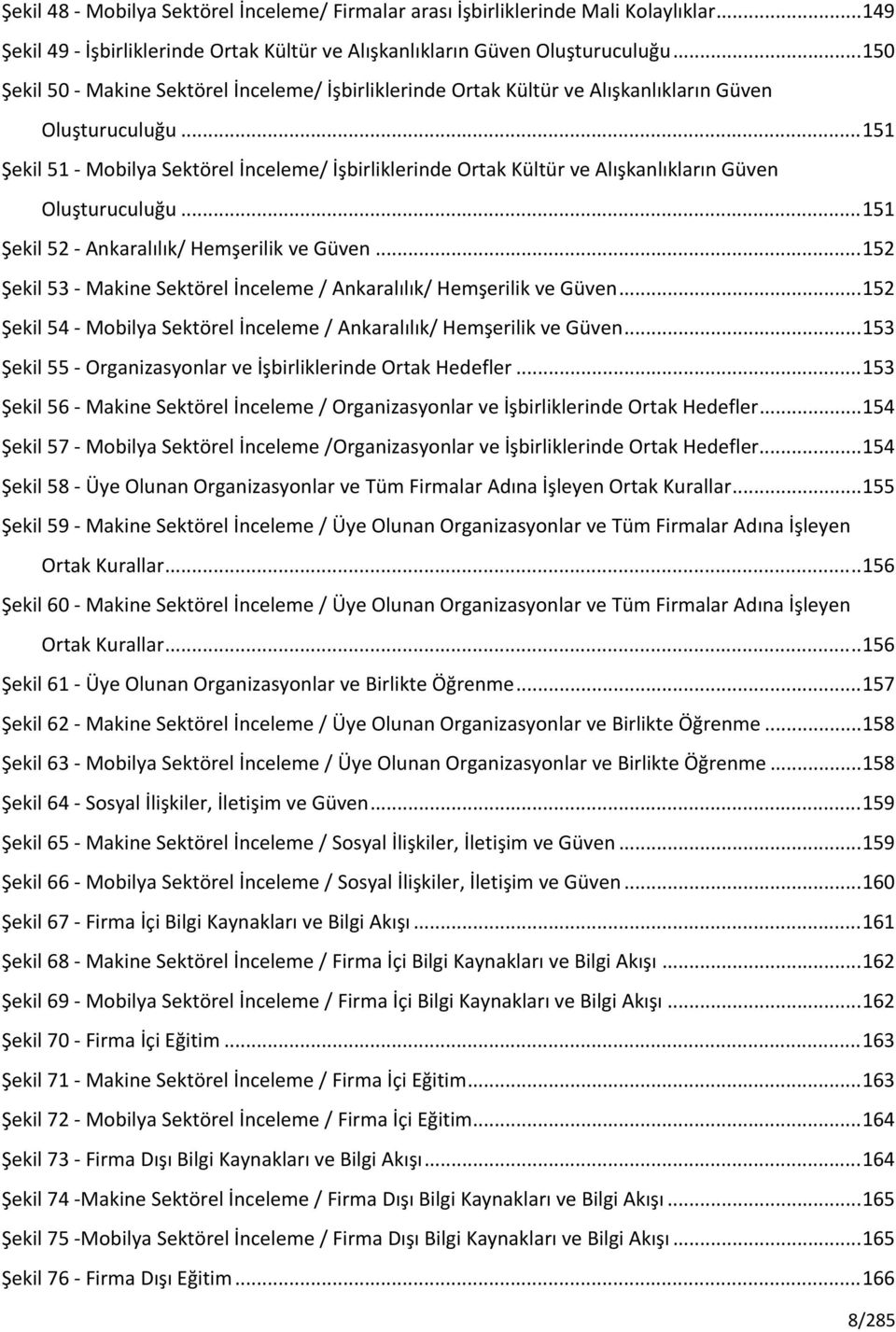 .. 151 Şekil 51 Mobilya Sektörel İnceleme/ İşbirliklerinde Ortak Kültür ve Alışkanlıkların Güven Oluşturuculuğu... 151 Şekil 52 Ankaralılık/ Hemşerilik ve Güven.