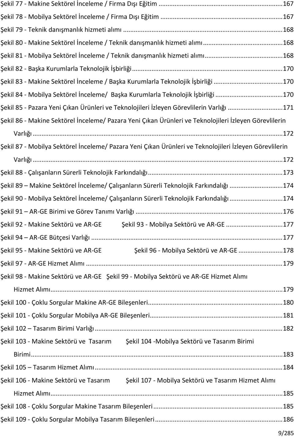 .. 168 Şekil 82 Başka Kurumlarla Teknolojik İşbirliği... 170 Şekil 83 Makine Sektörel İnceleme / Başka Kurumlarla Teknolojik İşbirliği.