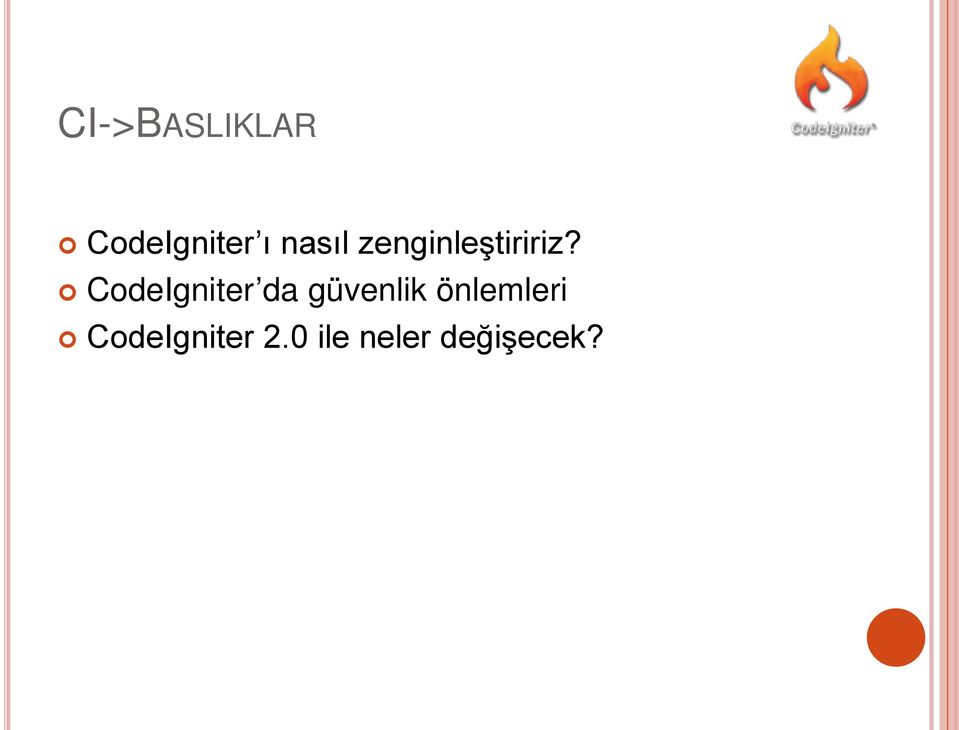 CodeIgniter da güvenlik