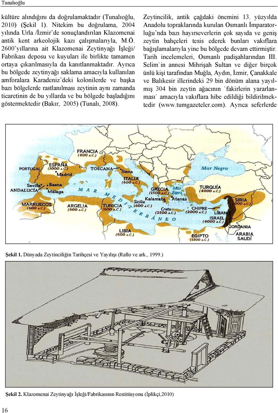 2600 yıllarına ait Klazomenai Zeytinyağı İşleği/ Fabrikası deposu ve kuyuları ile birlikte tamamen ortaya çıkarılmasıyla da kanıtlanmaktadır.