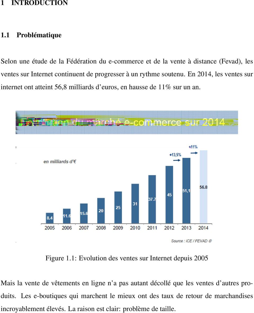progresser à un rythme soutenu. En 2014, les ventes sur internet ont atteint 56,8 milliards d euros, en hausse de 11% sur un an. Figure 1.