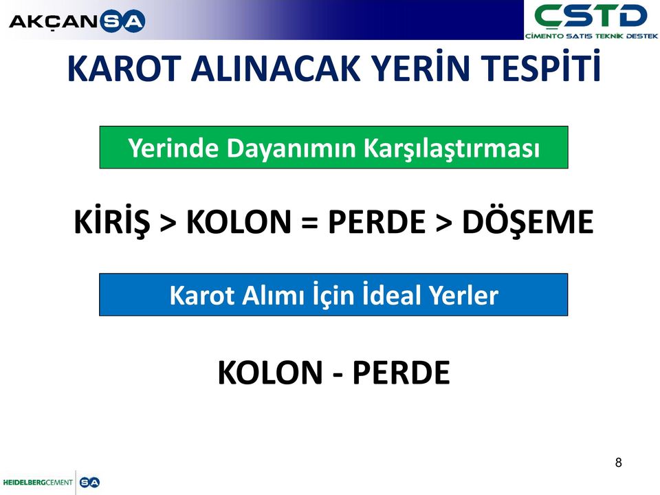 KİRİŞ > KOLON = PERDE > DÖŞEME