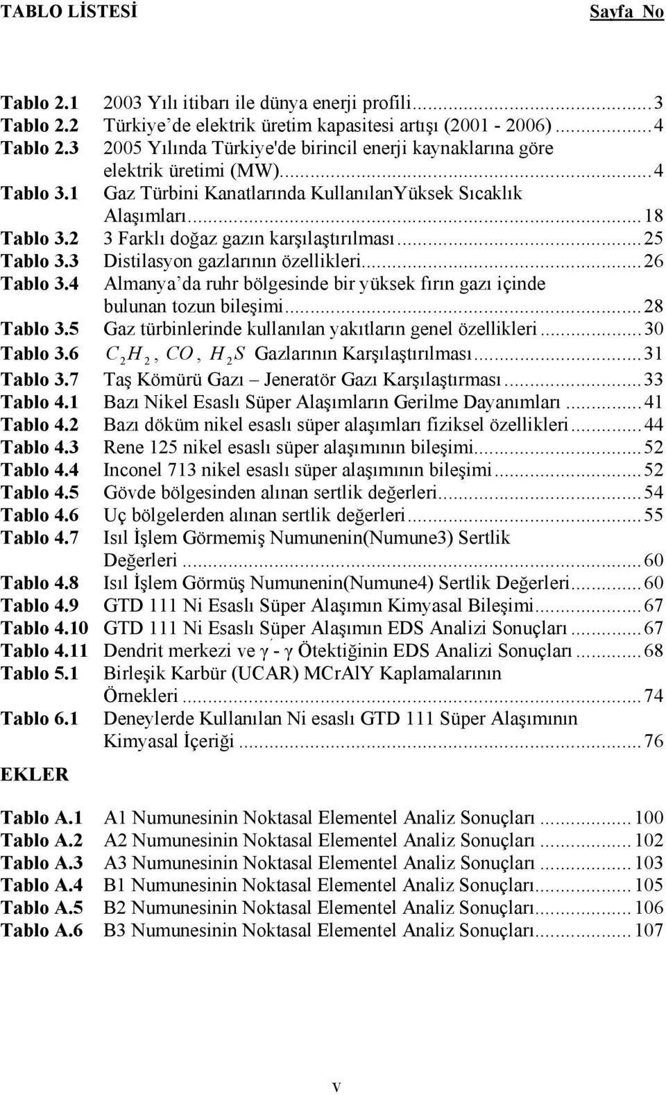 2 3 Farklı doğaz gazın karşılaştırılması...25 Tablo 3.3 Distilasyon gazlarının özellikleri...26 Tablo 3.4 Almanya da ruhr bölgesinde bir yüksek fırın gazı içinde bulunan tozun bileşimi...28 Tablo 3.