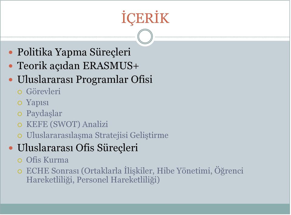 Uluslararasılaşma Stratejisi Geliştirme Uluslararası Ofis Süreçleri Ofis