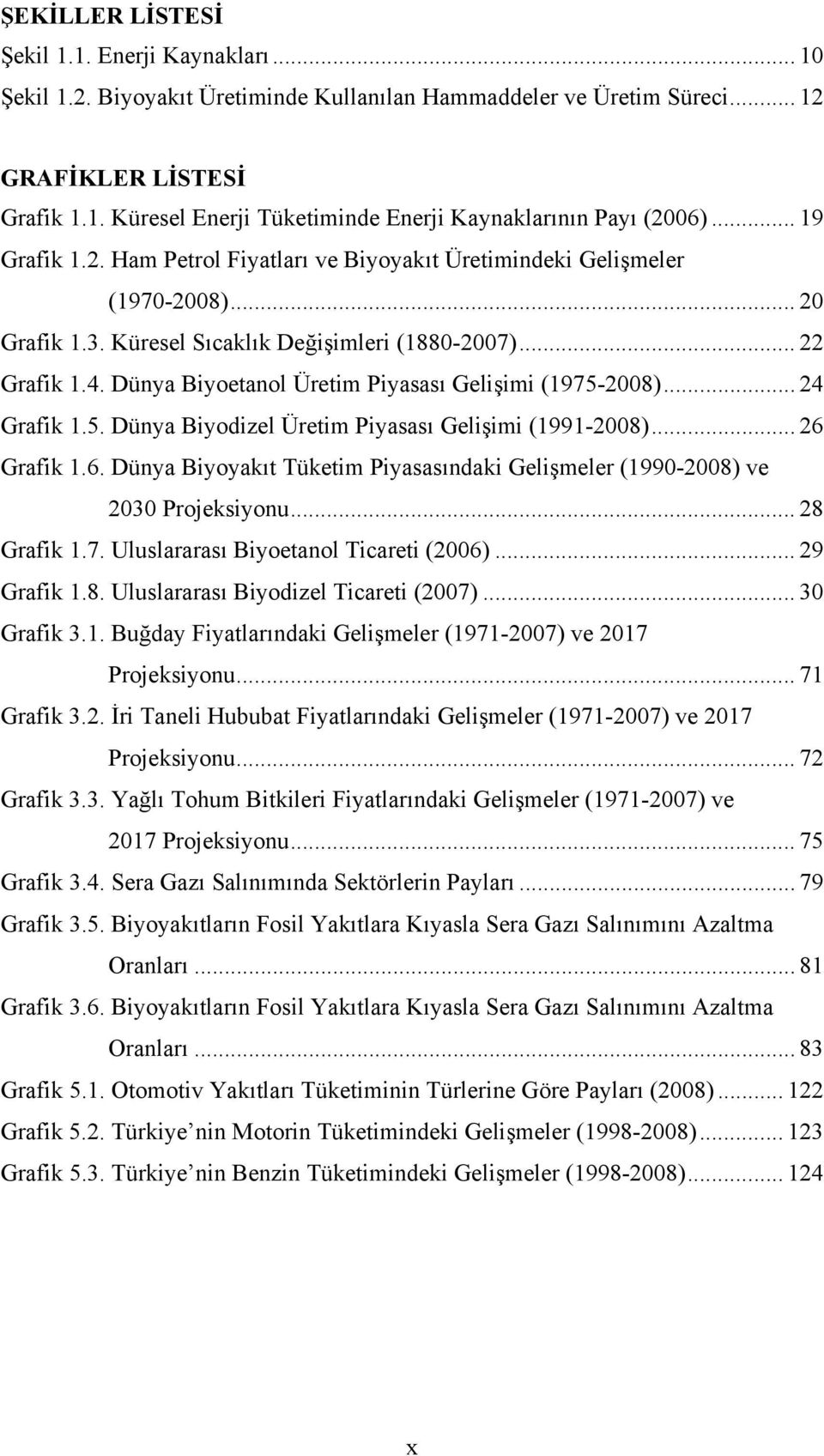 Dünya Biyoetanol Üretim Piyasası Gelişimi (1975-2008)... 24 Grafik 1.5. Dünya Biyodizel Üretim Piyasası Gelişimi (1991-2008)... 26 