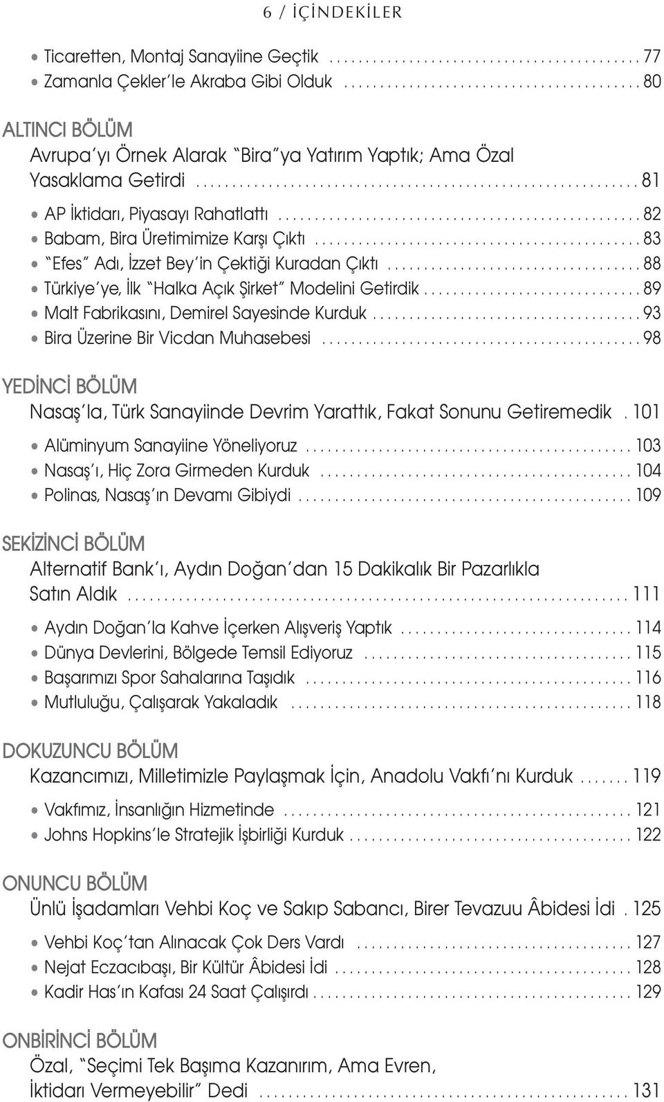 ................................................. 82 Ba bam, Bi ra Üre ti mi mi ze Kar fl Ç k t............................................. 83 Efes Ad, z zet Bey in Çek ti i Ku ra dan Ç k t.