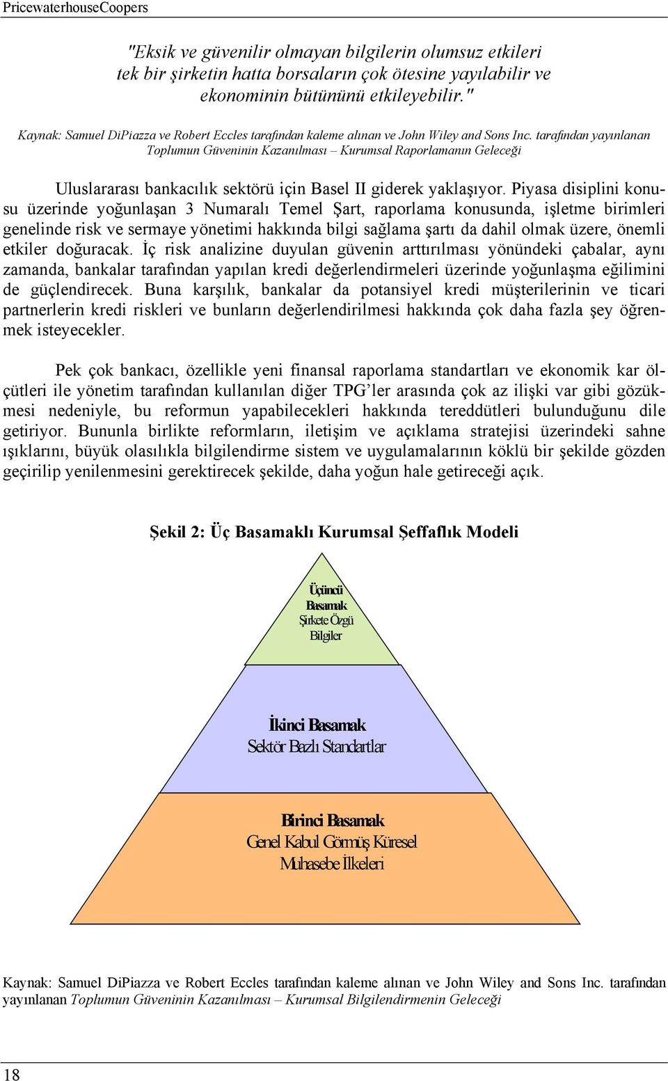 tarafından yayınlanan Toplumun Güveninin Kazanılması Kurumsal Raporlamanın Geleceği Uluslararası bankacılık sektörü için Basel II giderek yaklaşıyor.