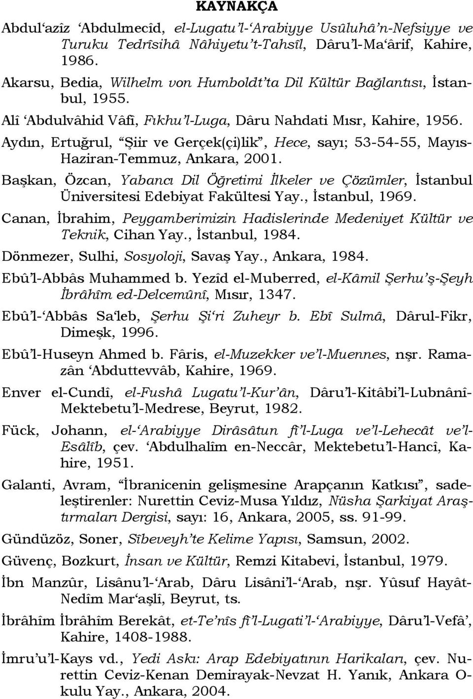 Aydın, Ertuğrul, Şiir ve Gerçek(çi)lik, Hece, sayı; 53-54-55, Mayıs- Haziran-Temmuz, Ankara, 2001.