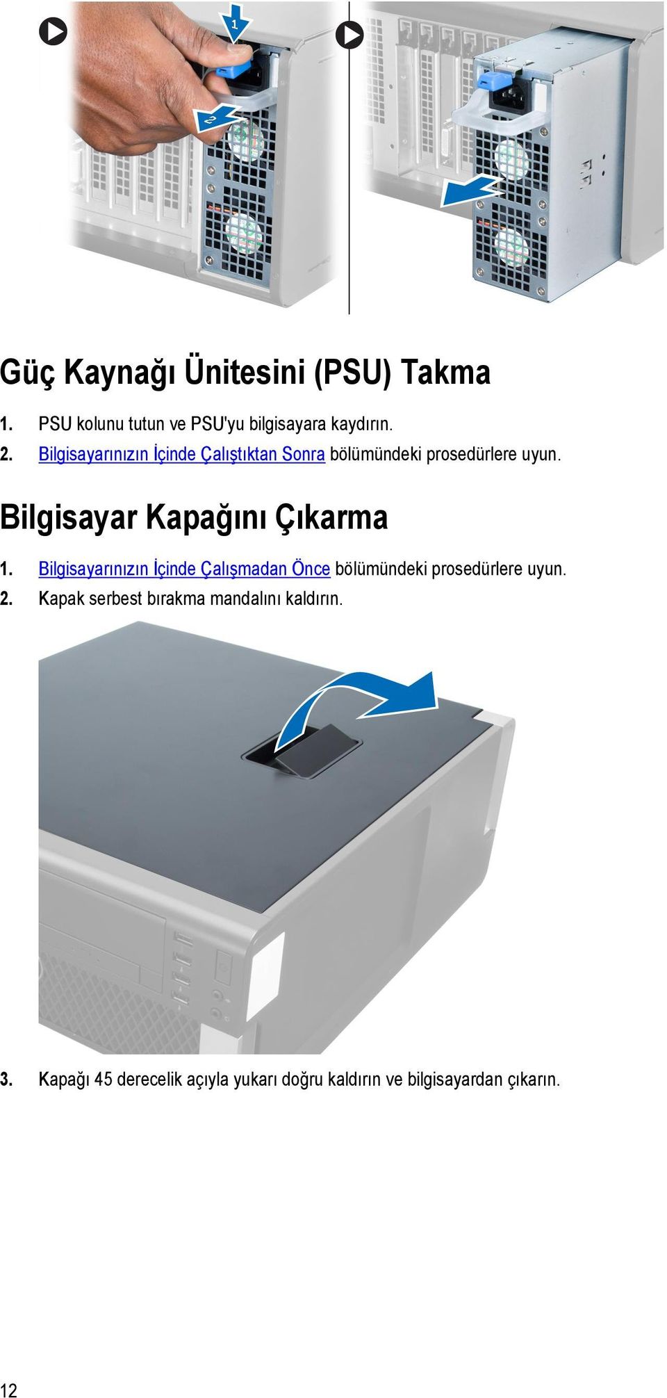 Bilgisayar Kapağını Çıkarma 1.