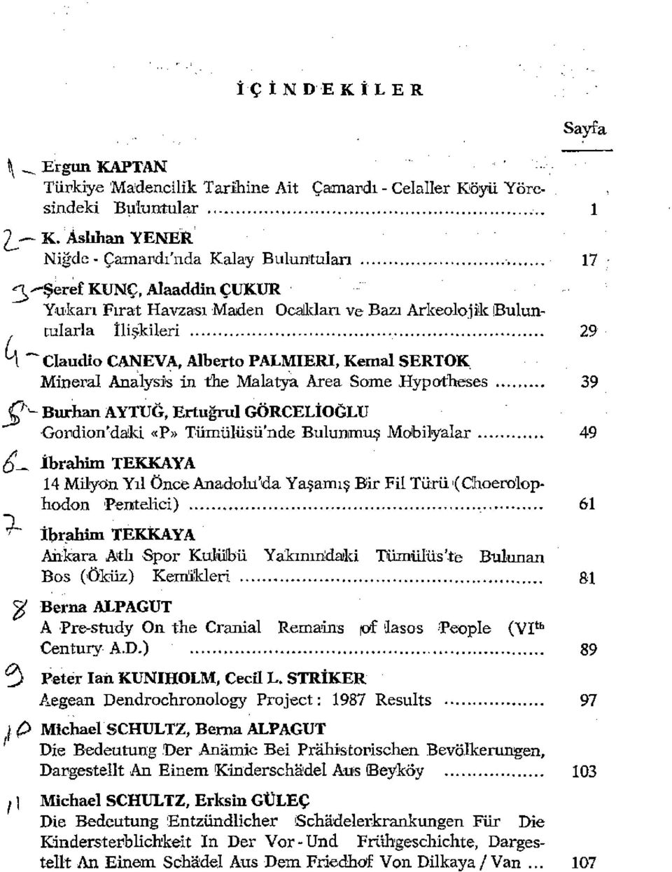 me Hypotheses. S!~ Burhan AYTUG, Ertuğrul GÖRCELİOGLU, Gordion'daki «P» Tümülüsü'nde Bulunmuş Mobilyalar.