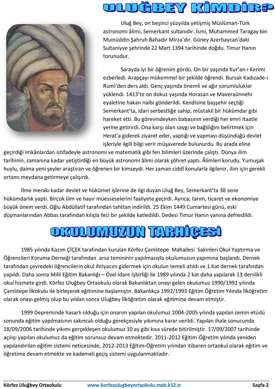 Arapçayı mükemmel bir şekilde öğrendi. Bursalı Kadızade-i Rumi den ders aldı. Genç yaşında önemli ve ağır sorumluluklar yüklendi.