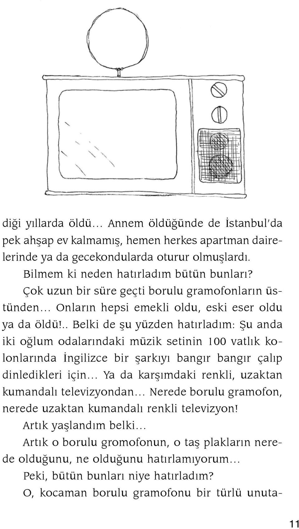 .. Belki de şu yüzden hatırladım: Şu anda iki oğlum odalarındaki müzik setinin 100 vatlık kolonlarında İngilizce bir şarkıyı bangır bangır çalıp dinledikleri için Ya da karşımdaki renkli,