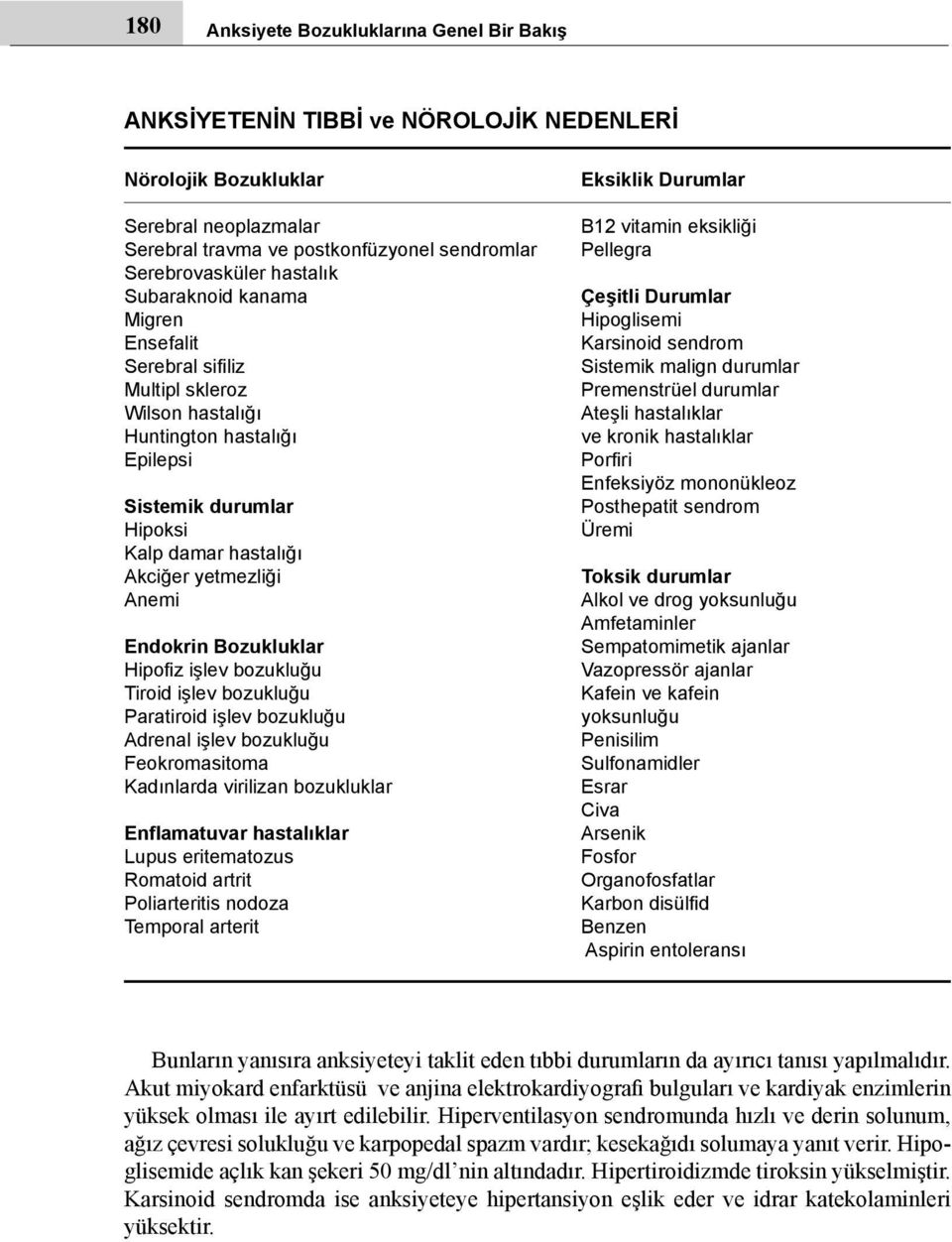 Endokrin Bozukluklar Hipofi z işlev bozukluğu Tiroid işlev bozukluğu Paratiroid işlev bozukluğu Adrenal işlev bozukluğu Feokromasitoma Kadınlarda virilizan bozukluklar Enflamatuvar hastalıklar Lupus