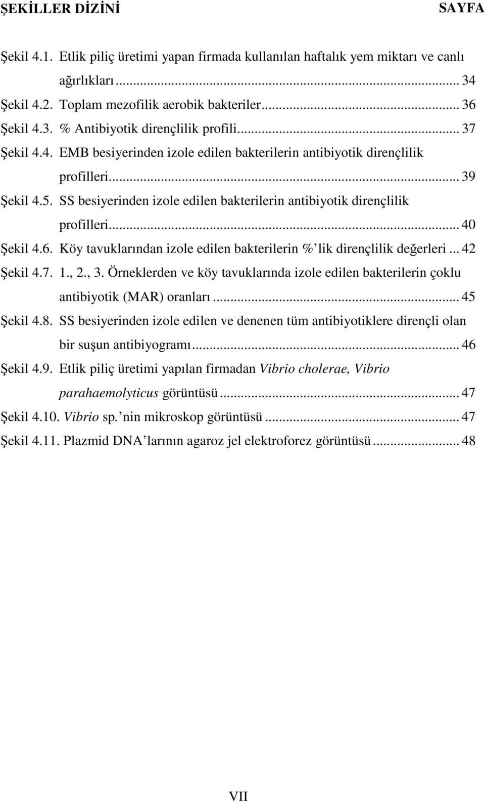 .. 40 Şekil 4.6. Köy tavuklarından izole edilen bakterilerin % lik dirençlilik değerleri... 42 Şekil 4.7. 1., 2., 3.