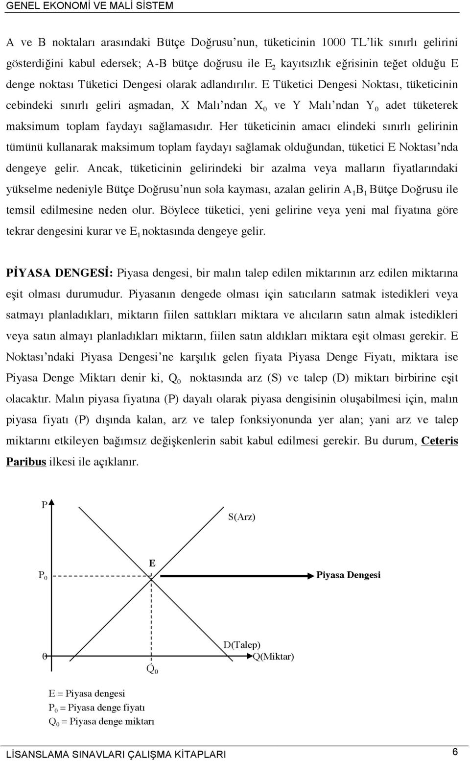 Her tüketicinin amacı elindeki sınırlı gelirinin tümünü kullanarak maksimum toplam faydayı sağlamak olduğundan, tüketici E Noktası nda dengeye gelir.