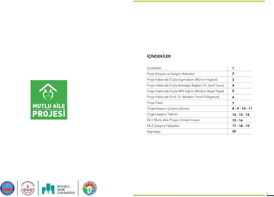 Şadi Yazıcı) Proje Hakkında (Tuzla Milli Eğitim Müdürü Nejat Yayla) Proje Hakkında (Prof. Dr.