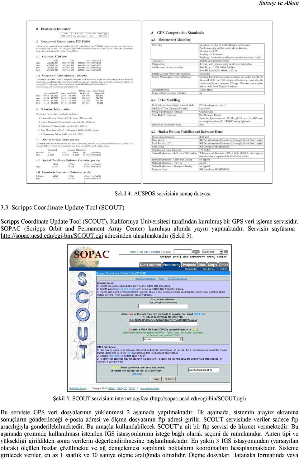 SOPAC (Scripps Orbit and Permanent Array Center) kuruluşu altında yayın yapmaktadır. Servisin sayfasına http://sopac.ucsd.edu/cgi bin/scout.cgi adresinden ulaşılmaktadır (Şekil 5).