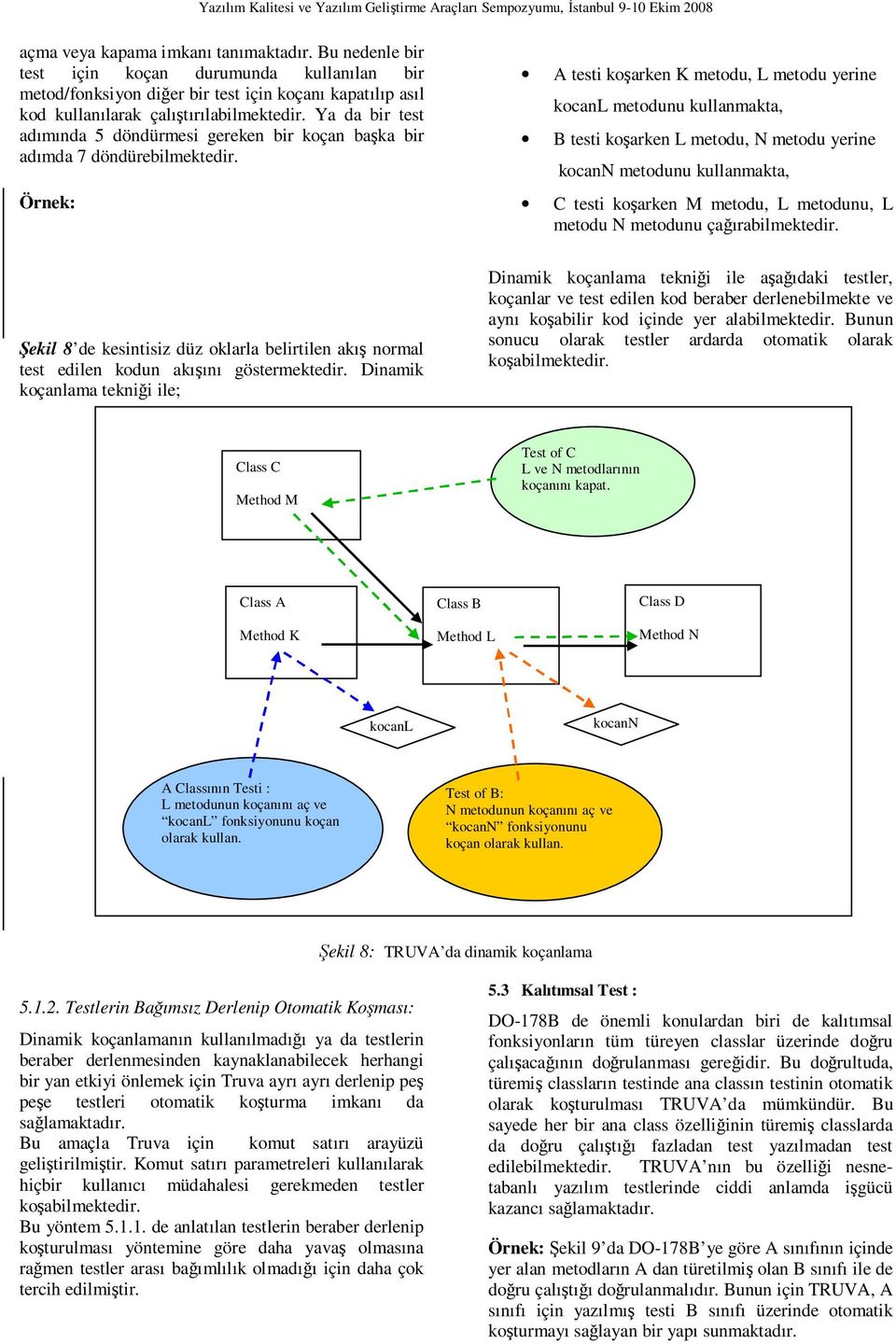 Örnek: A testi koşarken K metodu, L metodu yerine kocanl metodunu kullanmakta, B testi koşarken L metodu, N metodu yerine kocann metodunu kullanmakta, C testi koşarken M metodu, L metodunu, L metodu